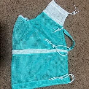 Teal Cat Bathing Bag NWOT